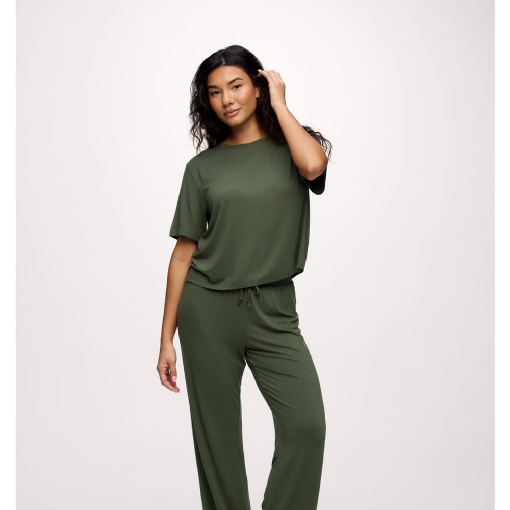 nuuds darkest olive pajama set